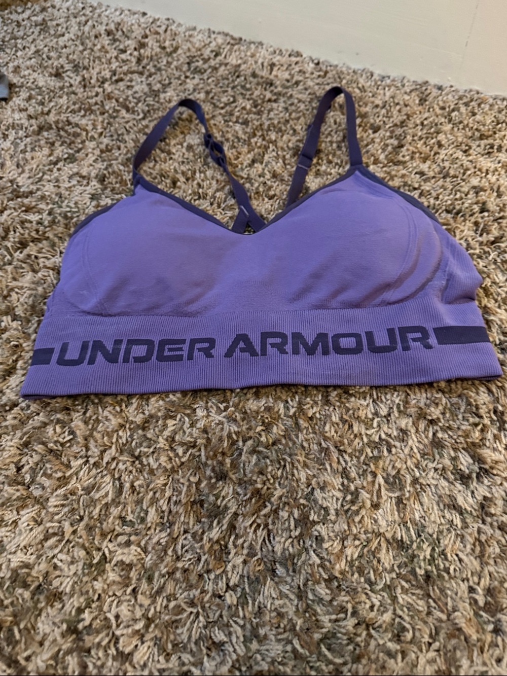 Under Armour Lavender Seamless Logo Sports Bra